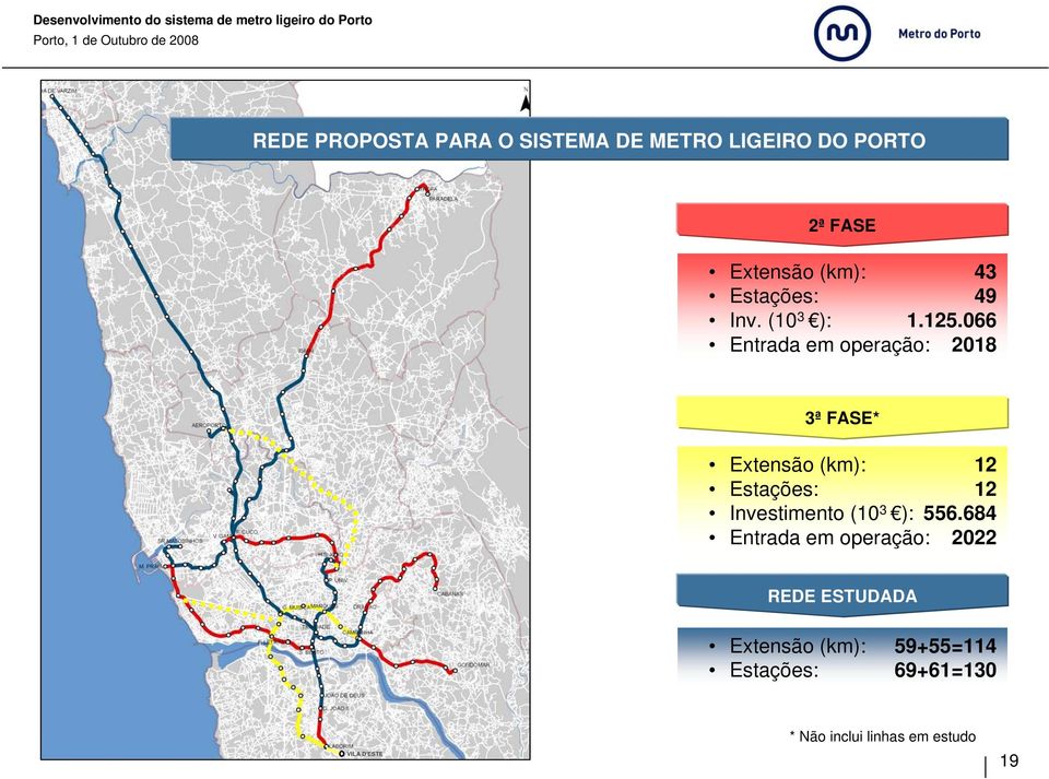 066 Entrada em operação: 2018 3ª FASE* Extensão (km): 12 Estações: 12 Investimento