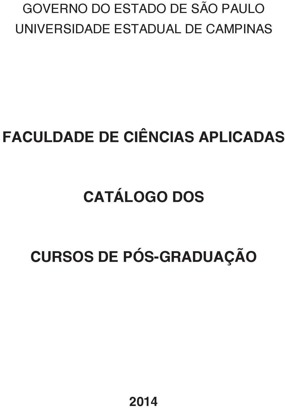 FACULDADE DE CIÊNCIAS APLICADAS