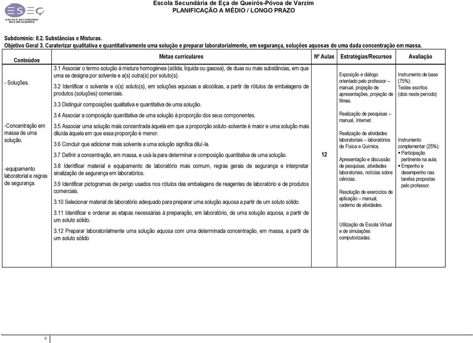 -Concentração em massa de uma solução. -equipamento laboratorial e regras de segurança. 3.