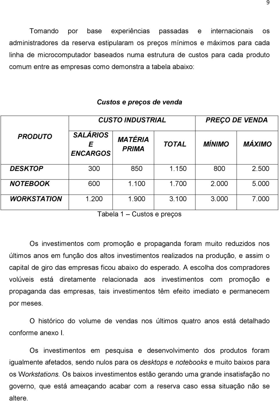 DESKTOP 300 850 1.150 800 2.500 NOTEBOOK 600 1.100 1.700 2.000 5.000 WORKSTATION 1.200 1.900 3.100 3.000 7.