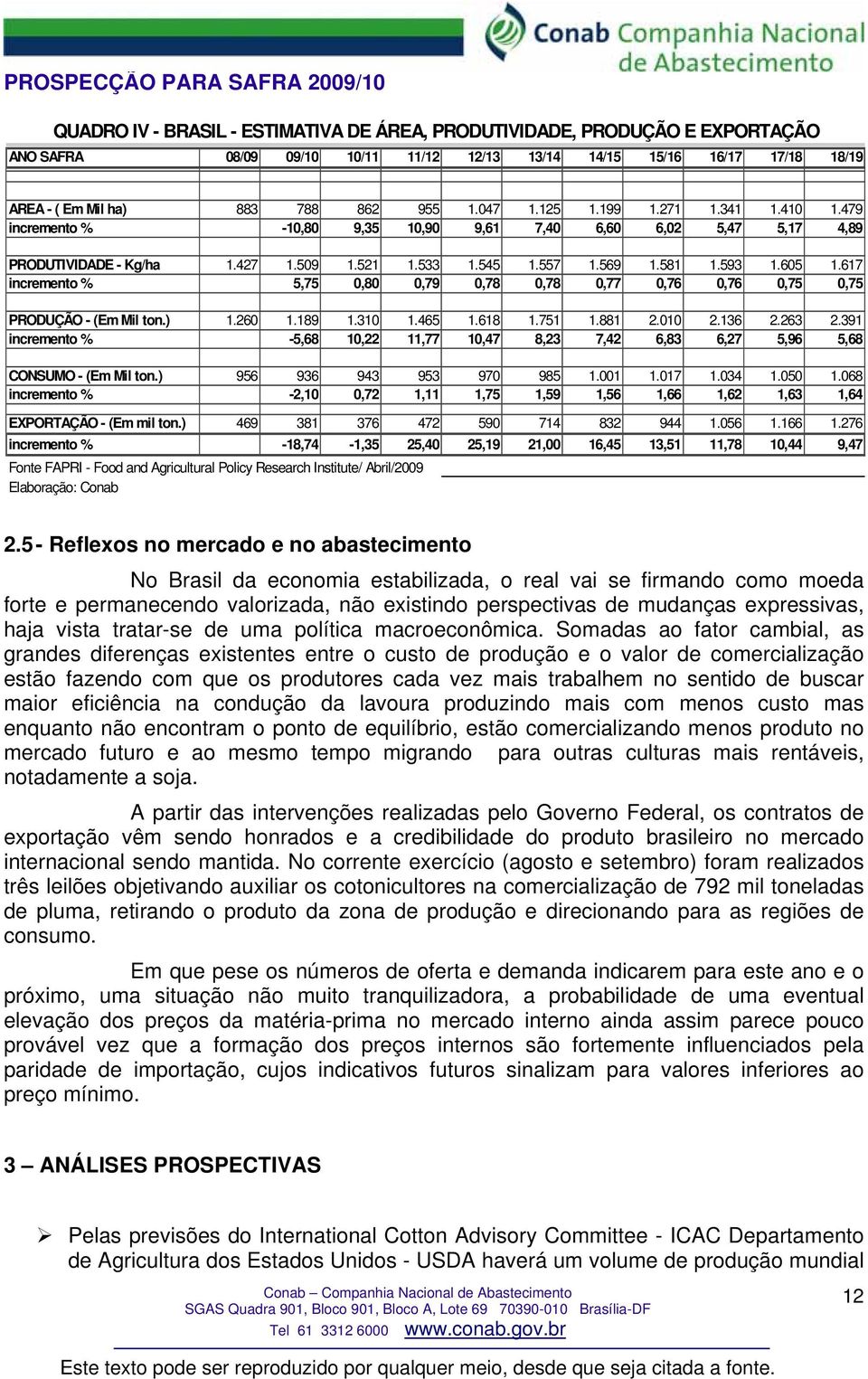 617 incremento % 5,75 0,80 0,79 0,78 0,78 0,77 0,76 0,76 0,75 0,75 PRODUÇÃO - (Em Mil ton.) 1.260 1.189 1.310 1.465 1.618 1.751 1.881 2.010 2.136 2.263 2.