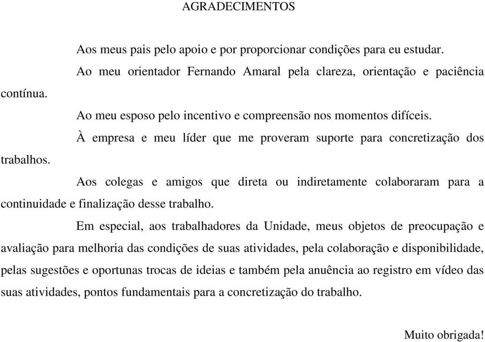 Aos colegas e amigos que direta ou indiretamente colaboraram para a continuidade e finalização desse trabalho.