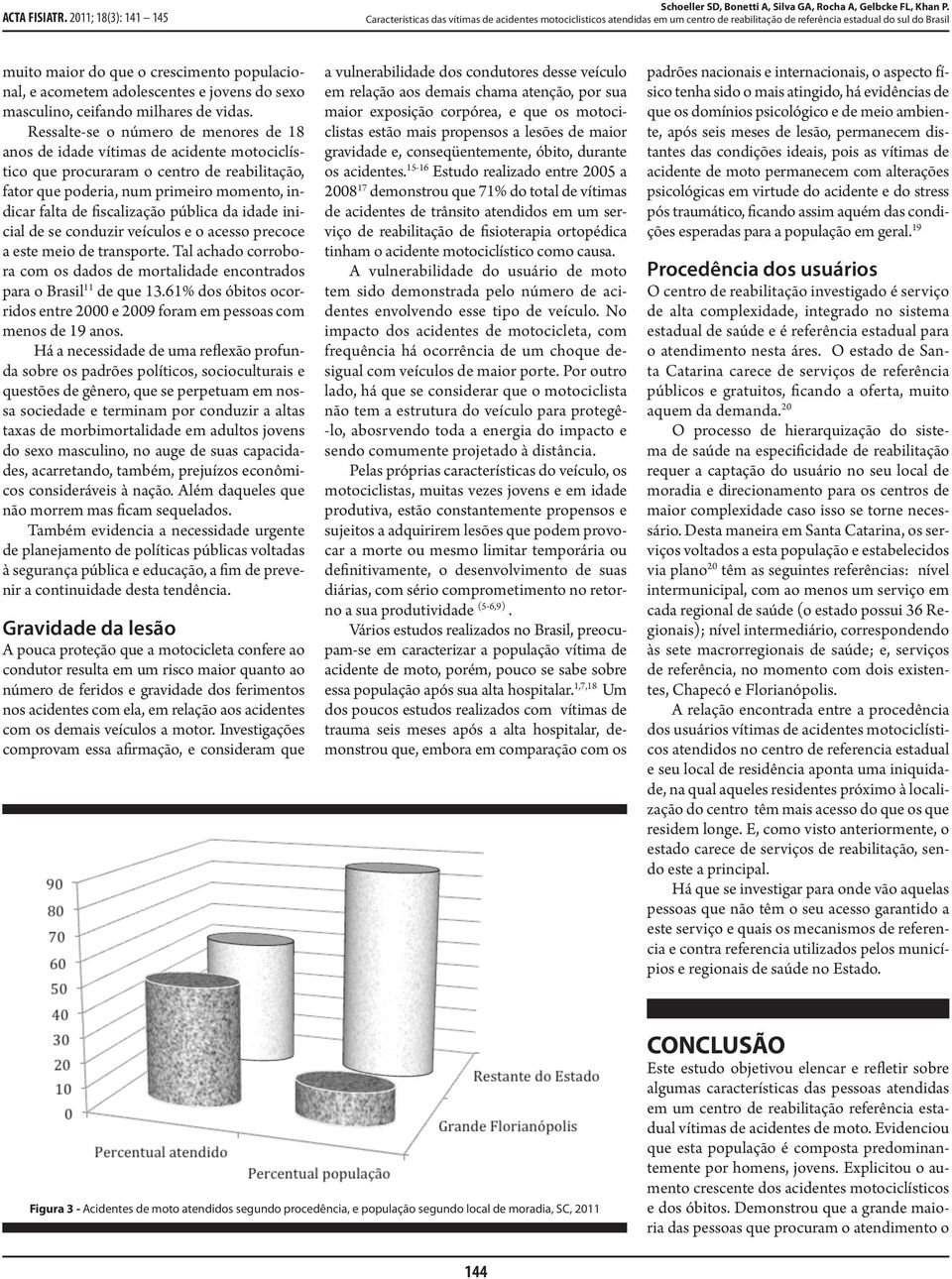 pública da idade inicial de se conduzir veículos e o acesso precoce a este meio de transporte. Tal achado corrobora com os dados de mortalidade encontrados para o Brasil 11 de que 13.