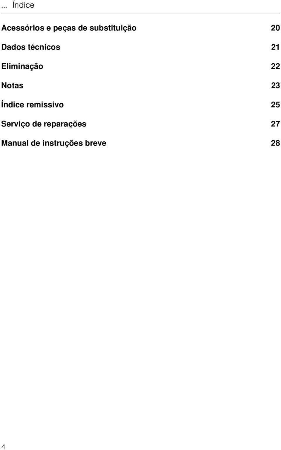 Eliminação 22 Notas 23 Índice remissivo