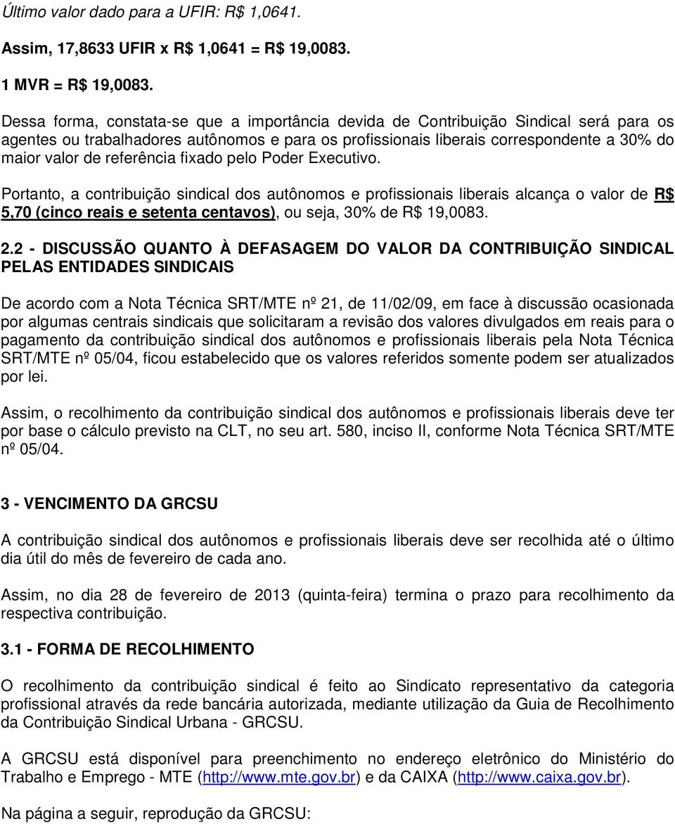 referência fixado pelo Poder Executivo.