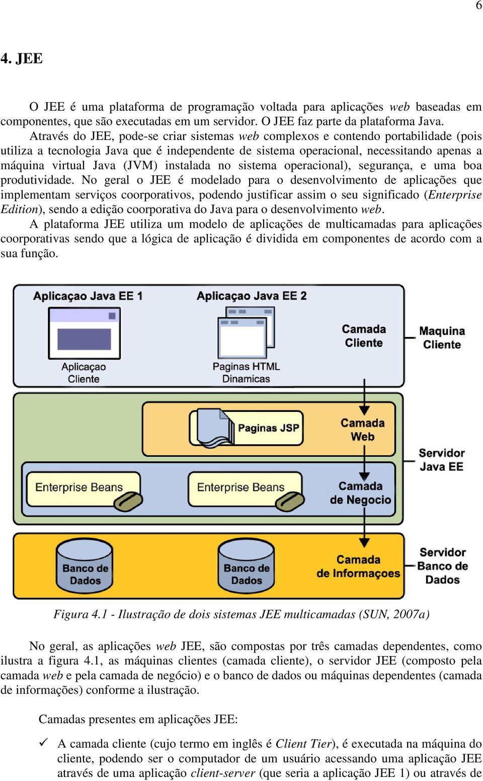 (JVM) instalada no sistema operacional), segurança, e uma boa produtividade.