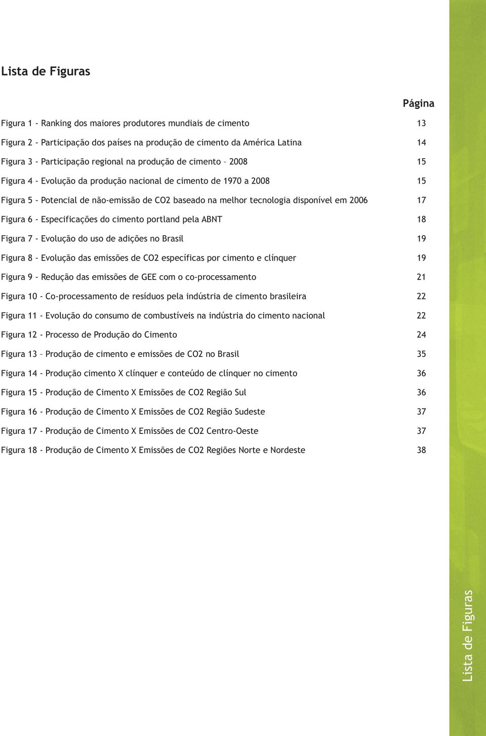 - Especificações do cimento portland pela ABNT 18 Figura 7 - Evolução do uso de adições no Brasil 19 Figura 8 - Evolução das emissões de CO específicas por cimento e clínquer 19 Figura 9 - Redução