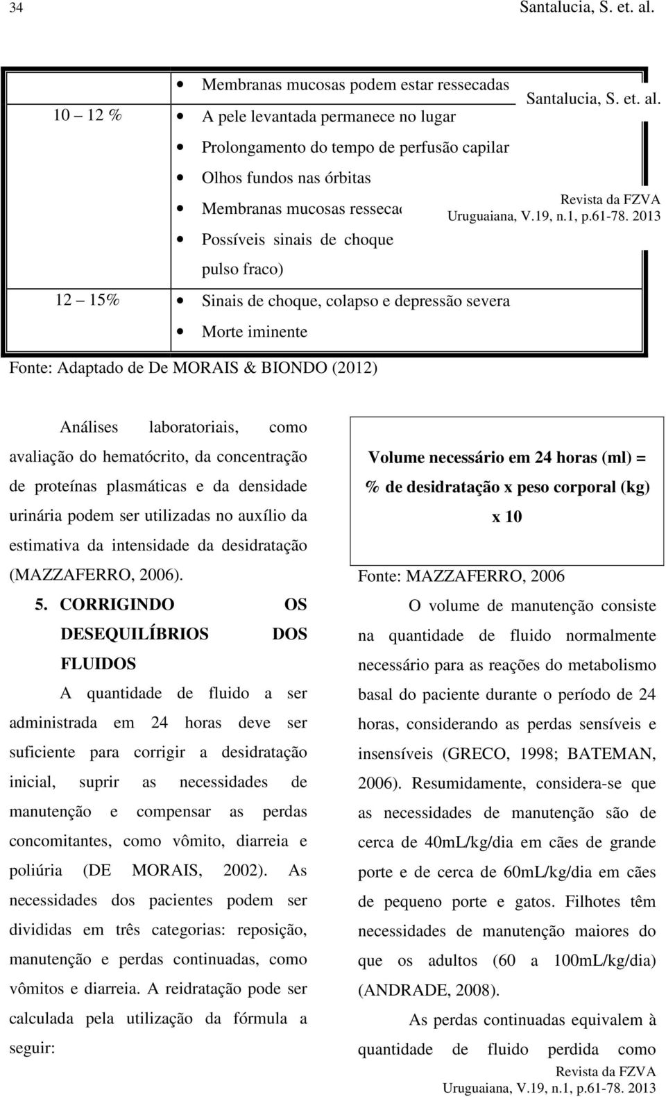 Prolongamento do tempo de perfusão capilar Olhos fundos nas órbitas Membranas mucosas ressecadas Possíveis sinais de choque (aumento da freqüência cardíaca, pulso fraco) 12 15% Sinais de choque,