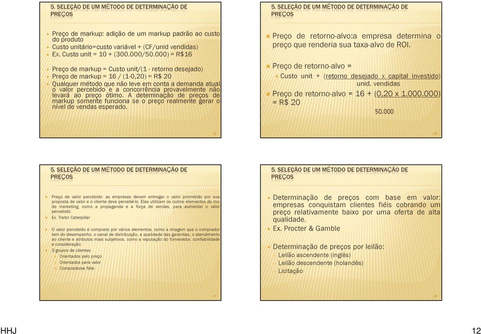 000) = R$16 Preço de markup = Custo unit/(1 - retorno desejado) Preço de markup = 16 / (1-0,20) = R$ 20 Qualquer método que não leve em conta a demanda atual, o valor percebido e a concorrência