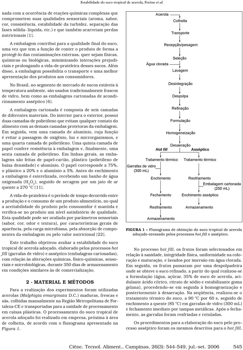 Acerola Colheita Transporte A embalagem contribui para a qualidade final do suco, uma vez que tem a função de conter o produto de forma a protegê-lo das contaminações externas, quer sejam físicas,