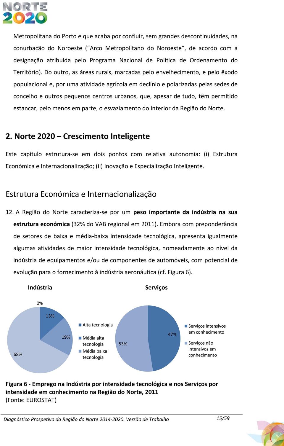 Do outro, as áreas rurais, marcadas pelo envelhecimento, e pelo êxodo populacional e, por uma atividade agrícola em declínio e polarizadas pelas sedes de concelho e outros pequenos centros urbanos,