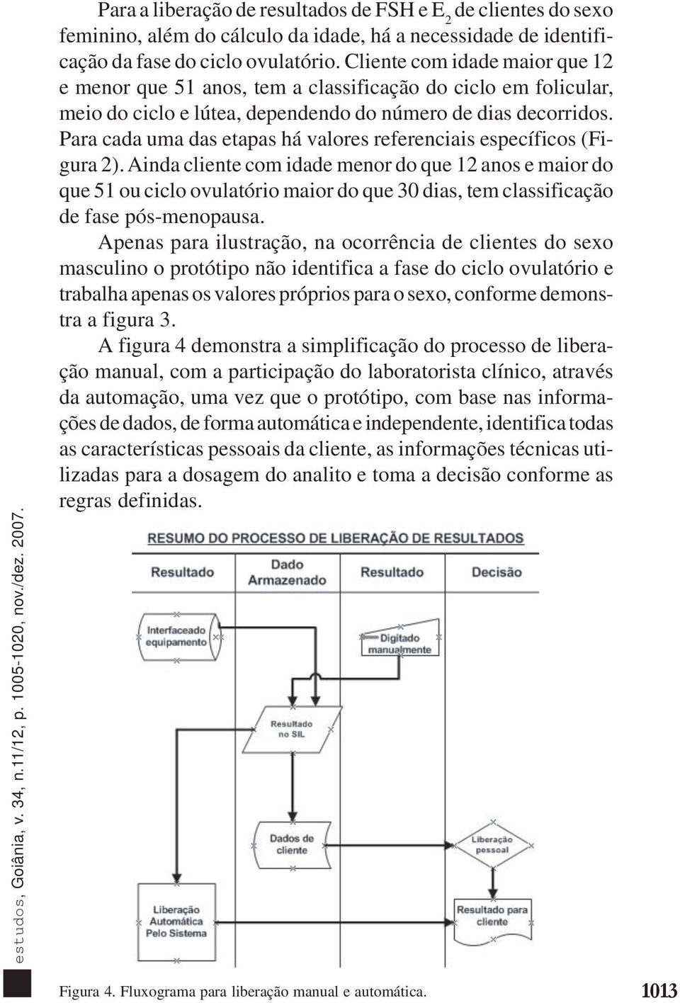 Para cada uma das etapas há valores referenciais específicos (Figura 2).