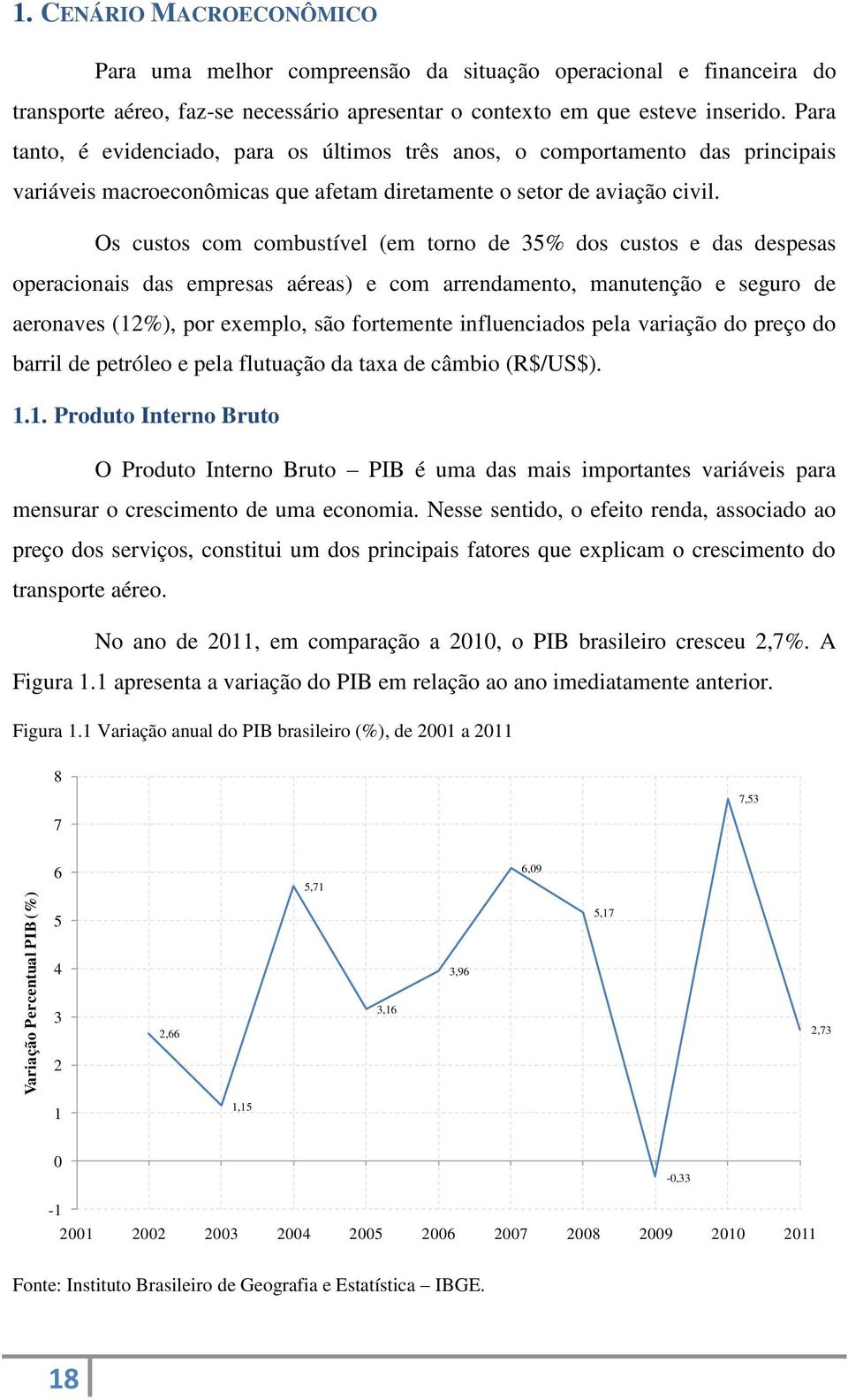 Para tanto, é evidenciado, para os últimos três anos, o comportamento das principais variáveis macroeconômicas que afetam diretamente o setor de aviação civil.