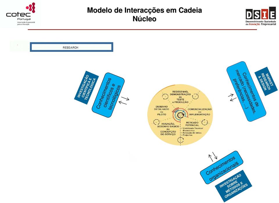 Conhecimentos organizacionais Modelo de Interacções em Cadeia