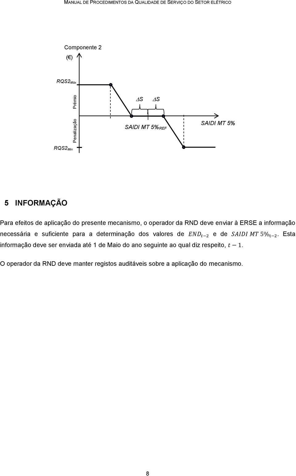 ERSE a informação necessária e suficiente para a determinação dos valores de e de.