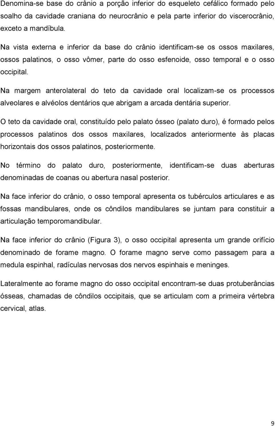 Na margem anterolateral do teto da cavidade oral localizam-se os processos alveolares e alvéolos dentários que abrigam a arcada dentária superior.