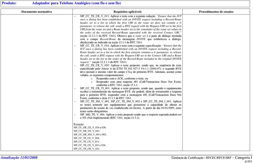 call, sends a BYE request with the Request-URI set to the first URI from the route set and a Route header set to the remainder of the route set values in the order of the received Record-Route