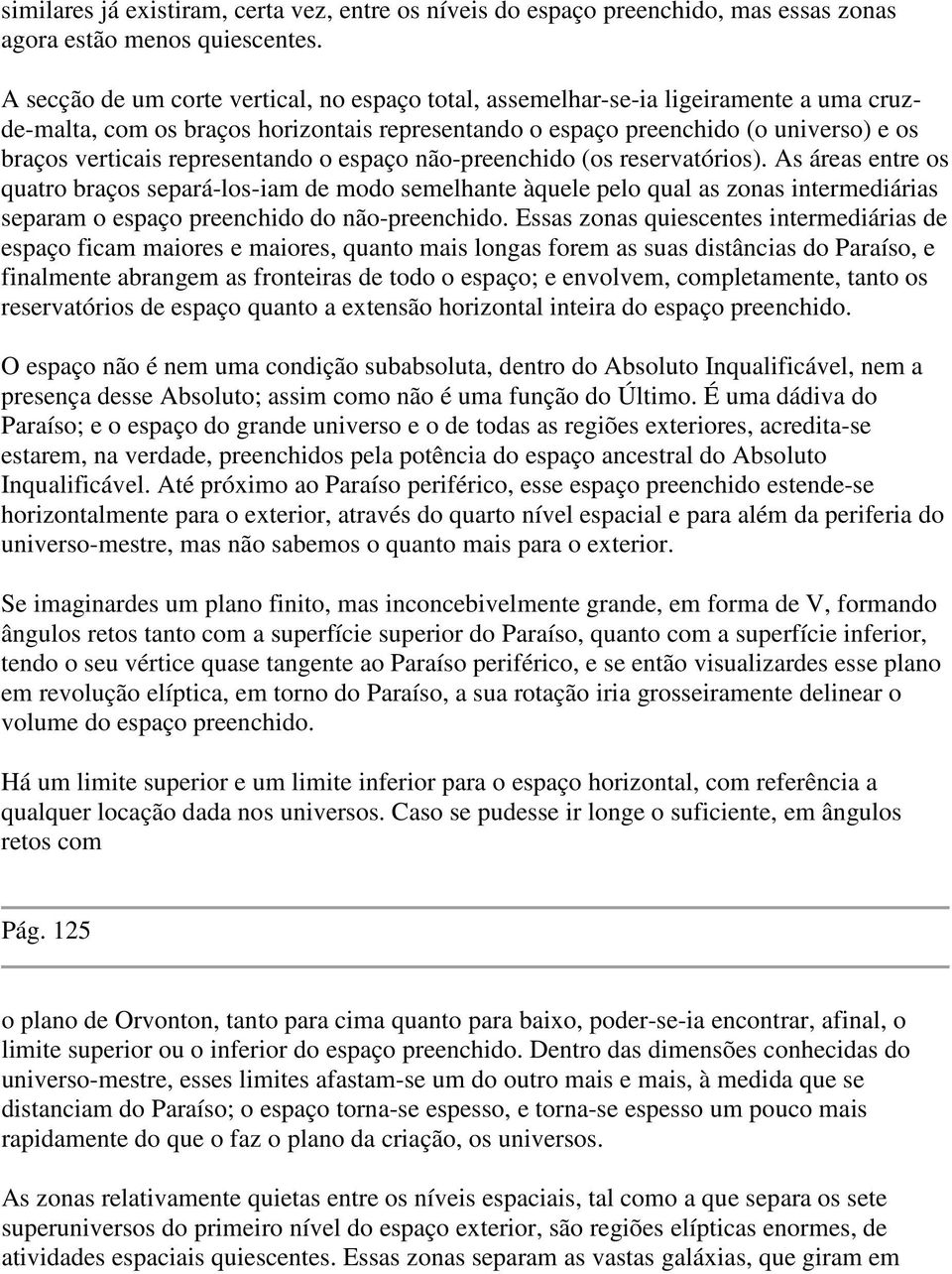 representando o espaço não-preenchido (os reservatórios).