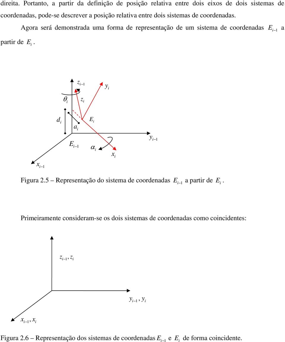entre dos sstemas de coordenadas. partr de Agora será demonstrada uma forma de representação de um sstema de coordenadas E E.