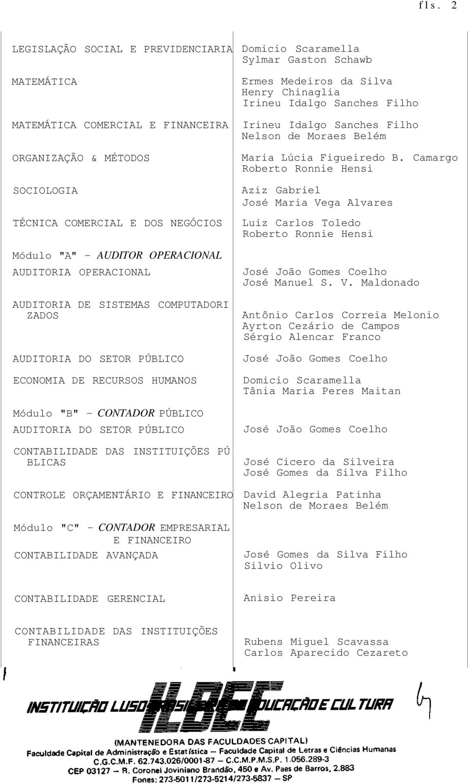 BLICAS CONTROLE ORÇAMENTÁRIO E FINANCEIRO Módulo "C" - CONTADOR EMPRESARIAL E FINANCEIRO CONTABILIDADE AVANÇADA Domicio Scaramella Sylmar Gaston Schawb Ermes Medeiros da Silva Henry Chinaglia Irineu