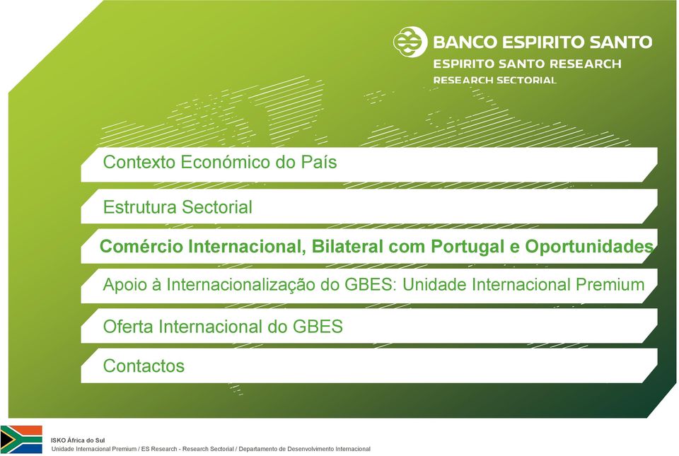 Oportunidades d Apoio à Internacionalização do GBES: