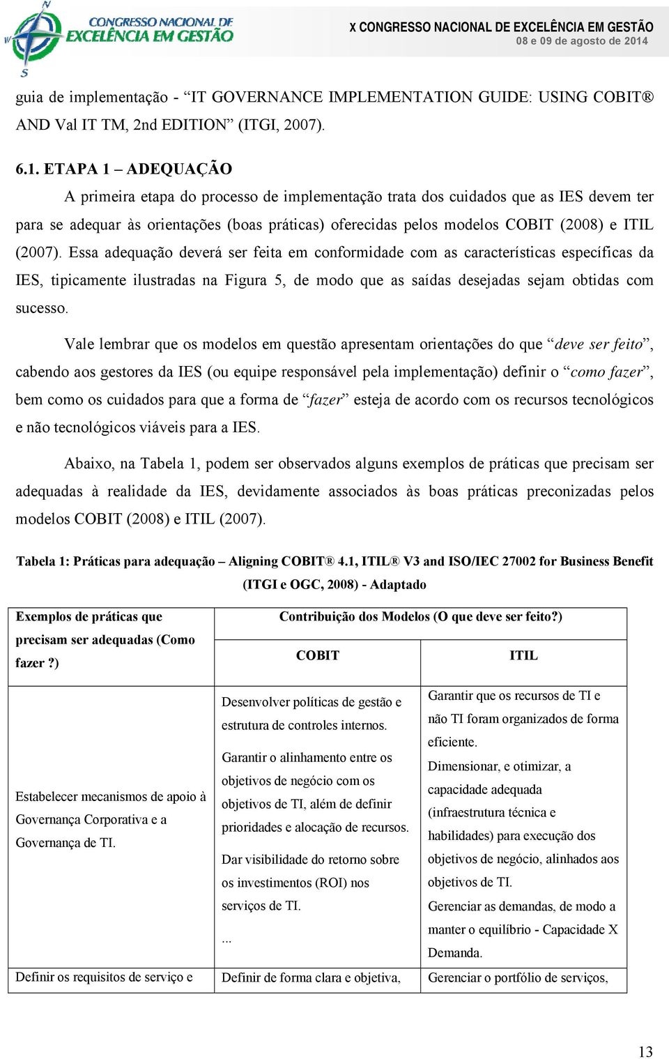 (2007). Essa adequação deverá ser feita em conformidade com as características específicas da IES, tipicamente ilustradas na Figura 5, de modo que as saídas desejadas sejam obtidas com sucesso.