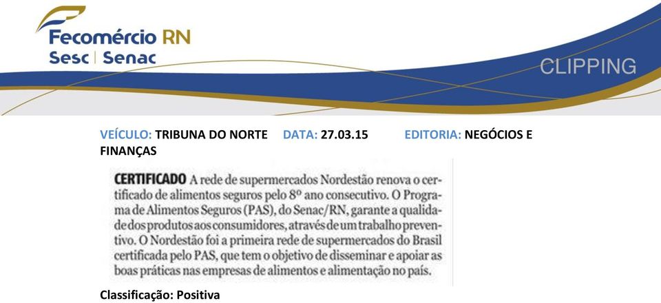 15 EDITORIA: NEGÓCIOS E