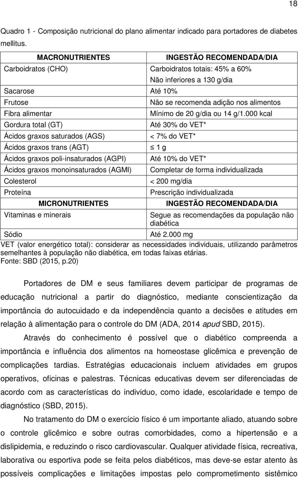 trans (AGT) Ácidos graxos poli-insaturados (AGPI) Ácidos graxos monoinsaturados (AGMI) Colesterol Proteína Vitaminas e minerais MICRONUTRIENTES Não inferiores a 130 g/dia Não se recomenda adição nos