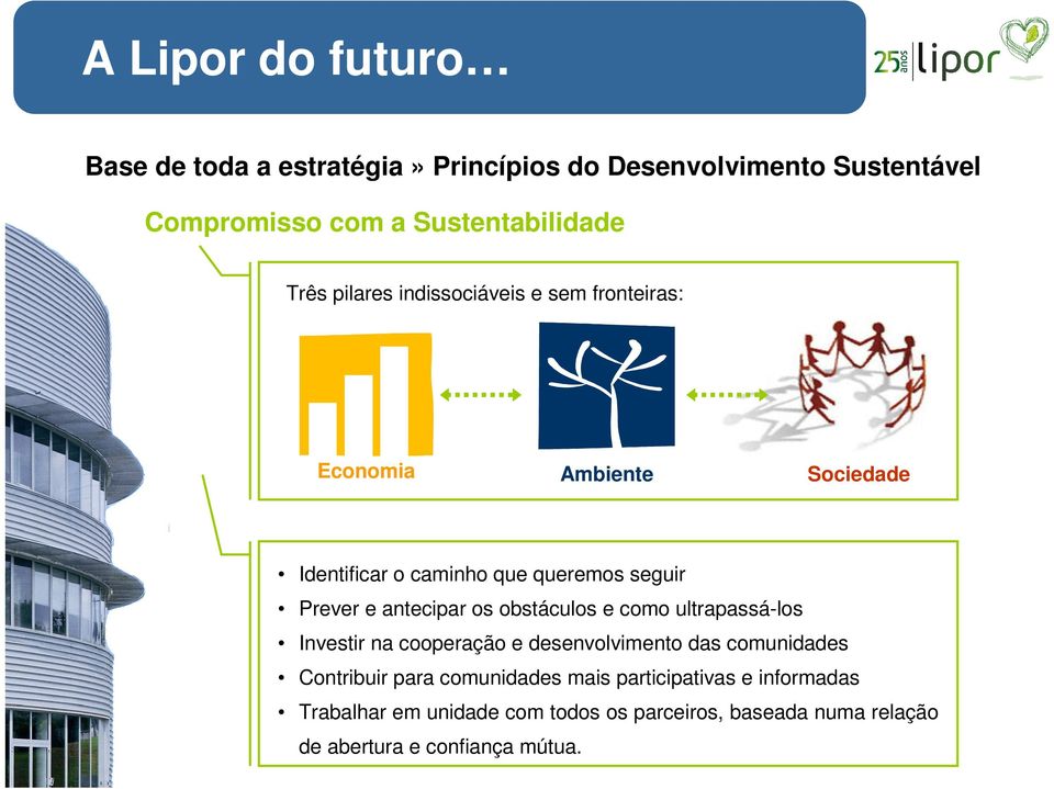 antecipar os obstáculos e como ultrapassá-los Investir na cooperação e desenvolvimento das comunidades Contribuir para