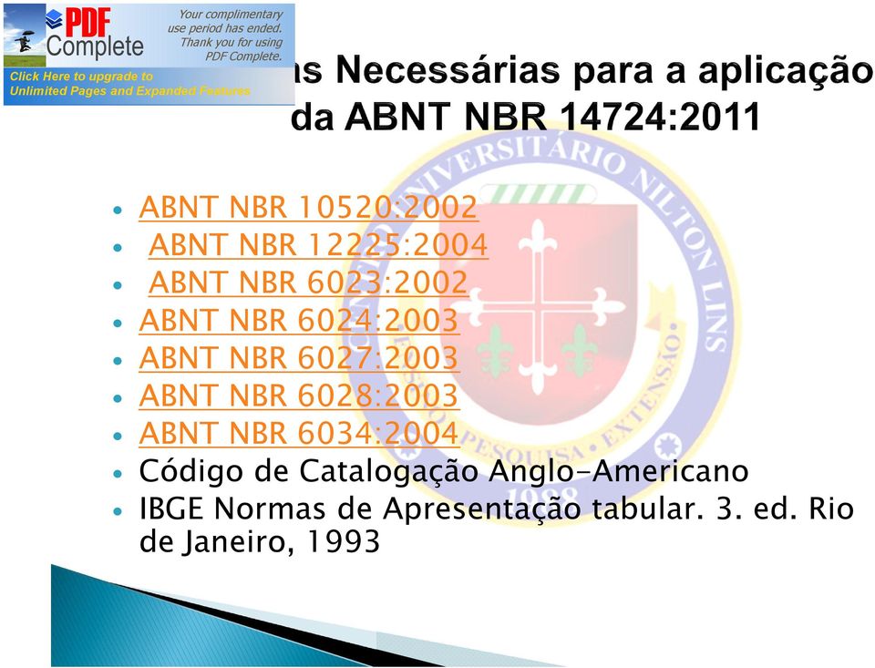ABNT NBR 6034:2004 Código de Catalogação Anglo-Americano