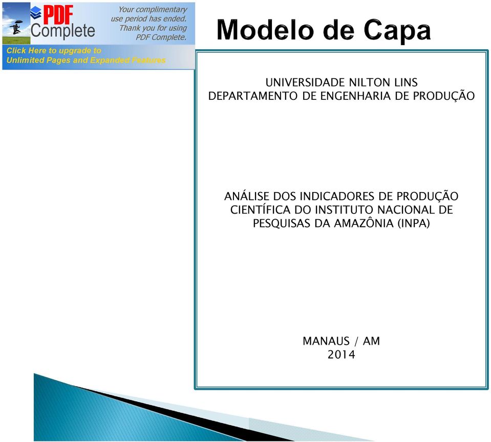 INDICADORES DE PRODUÇÃO CIENTÍFICA DO