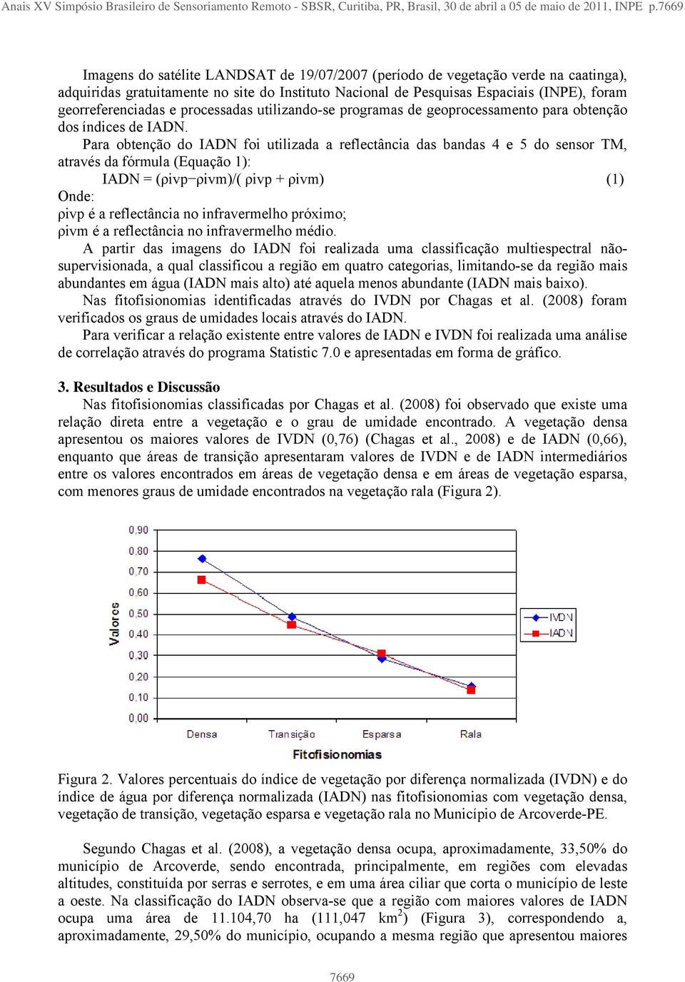 e processadas utilizando-se programas de geoprocessamento para obtenção dos índices de IADN.