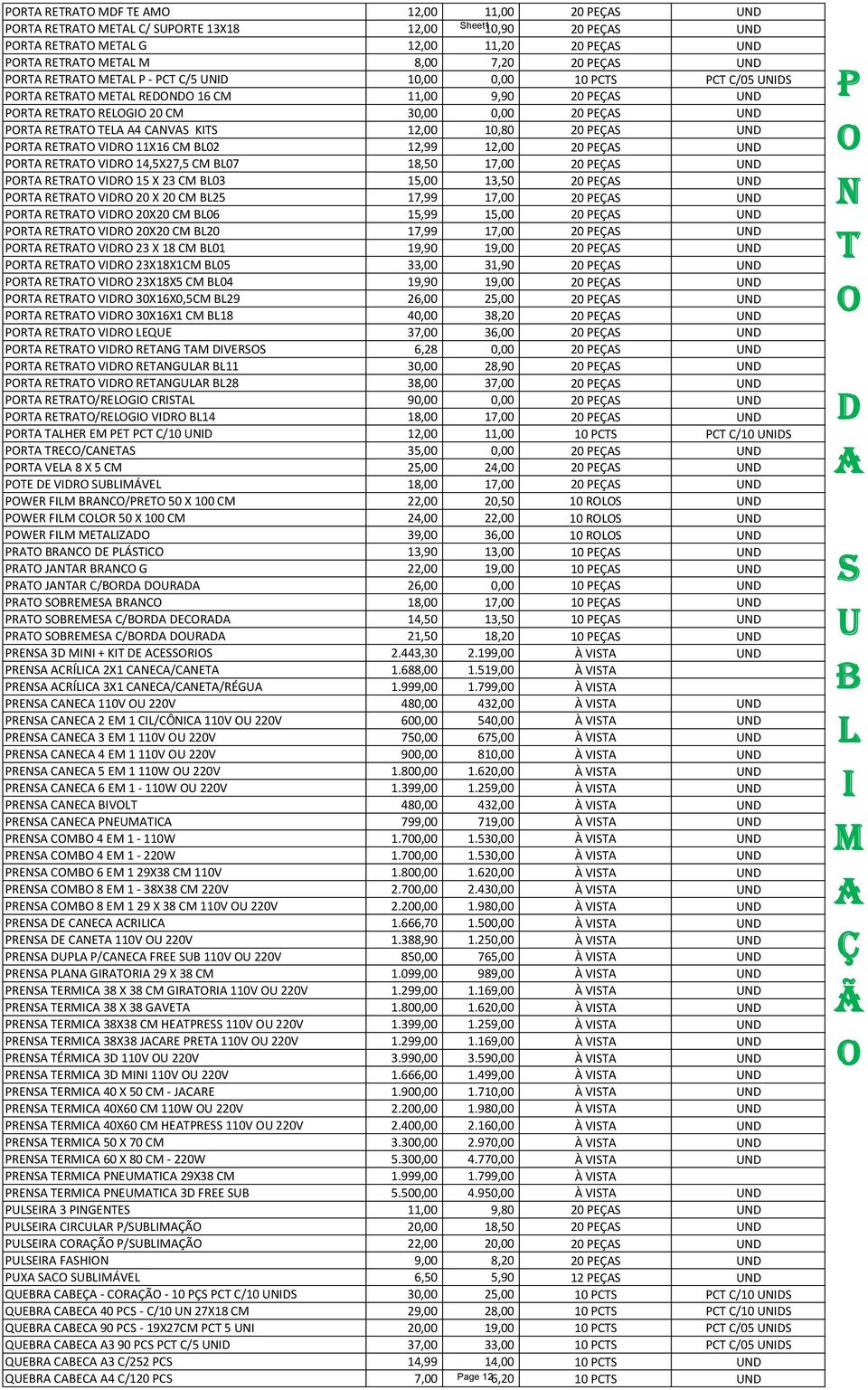 17,99 17,00 20 E R RER VR 20X20 C 06 15,99 15,00 20 E R RER VR 20X20 C 20 17,99 17,00 20 E R RER VR 23 X 18 C 01 19,90 19,00 20 E R RER VR 23X18X1C 05 33,00 31,90 20 E R RER VR 23X18X5 C 04 19,90