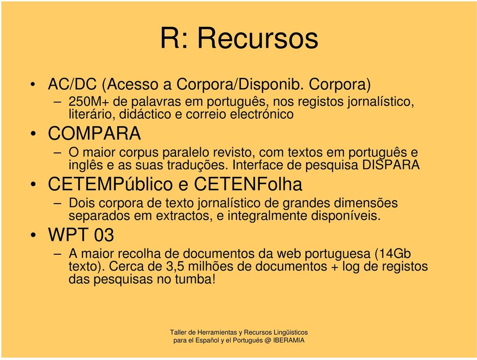 paralelo revisto, com textos em português e inglês e as suas traduções.