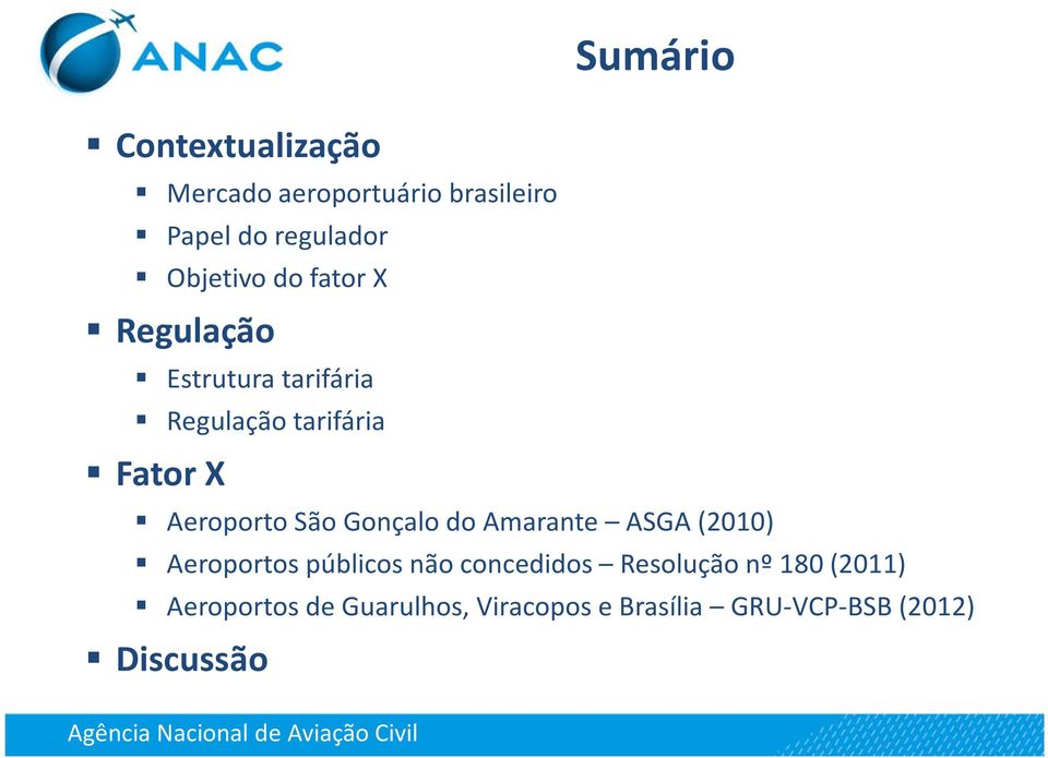 Gonçalo do Amarante ASGA (2010) Aeroportos públicos não concedidos Resolução nº 180