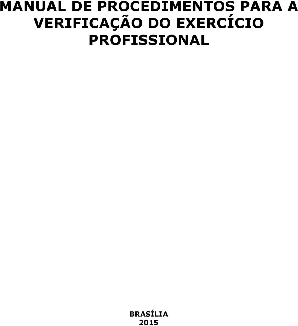 VERIFICAÇÃO DO