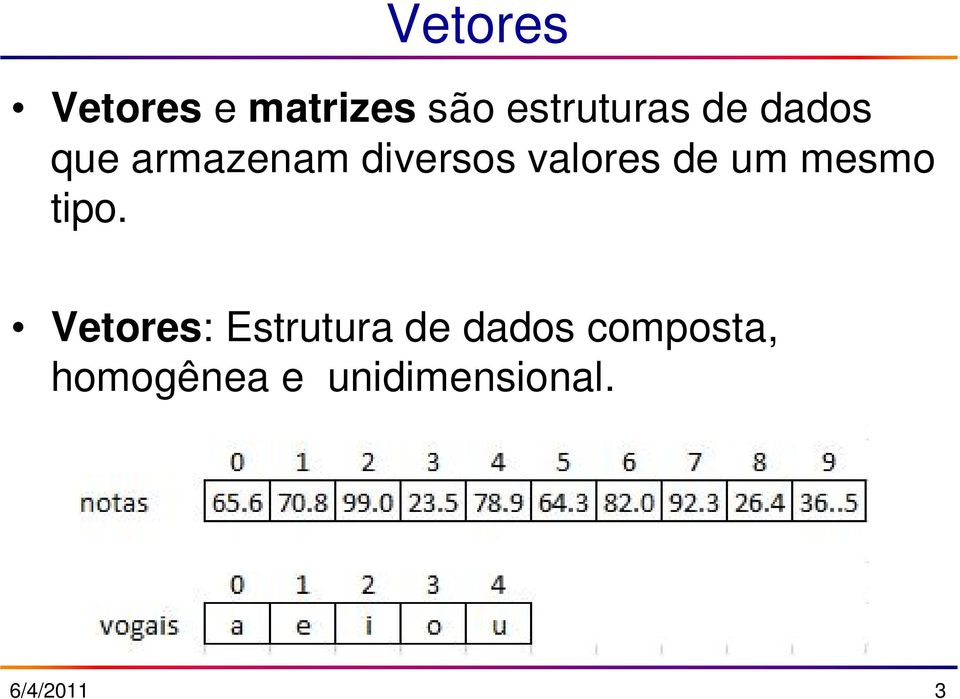 um mesmo tipo.