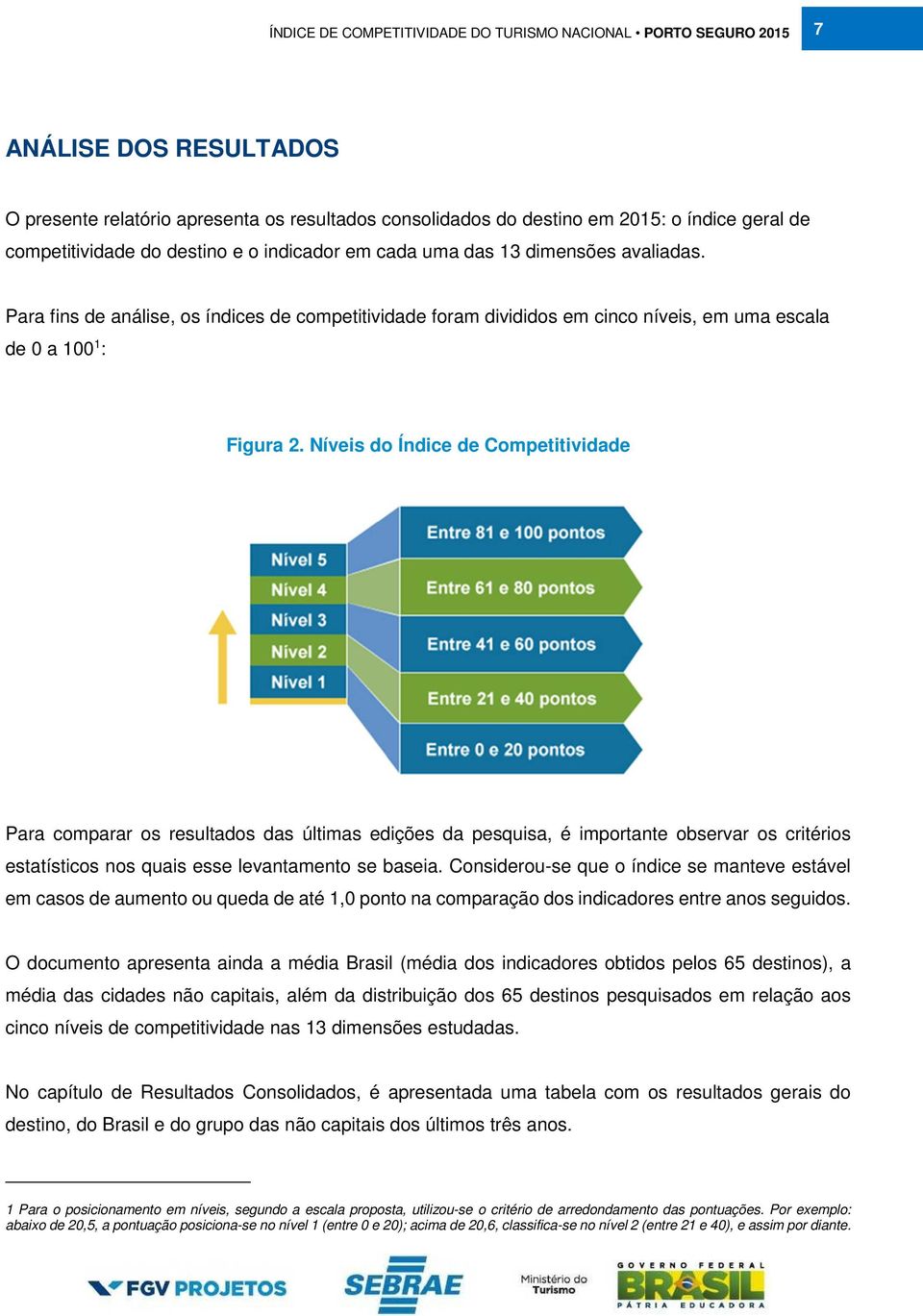 Níveis do Índice de Competitividade Para comparar os resultados das últimas edições da pesquisa, é importante observar os critérios estatísticos nos quais esse levantamento se baseia.