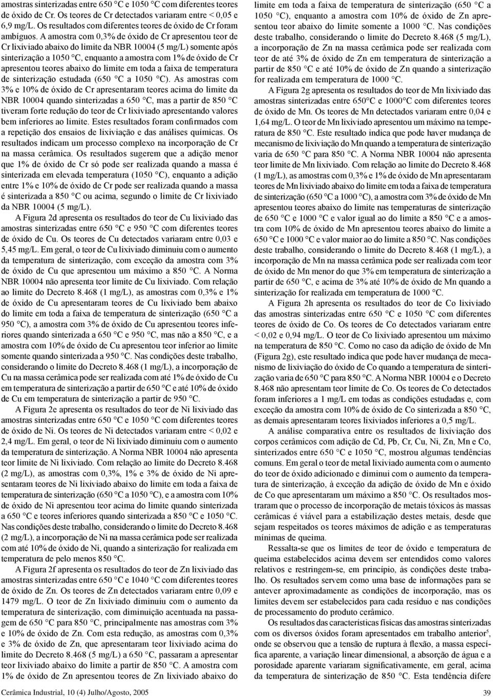 do limite em toda a faixa de temperatura de sinterização estudada (5 C a 15 C).