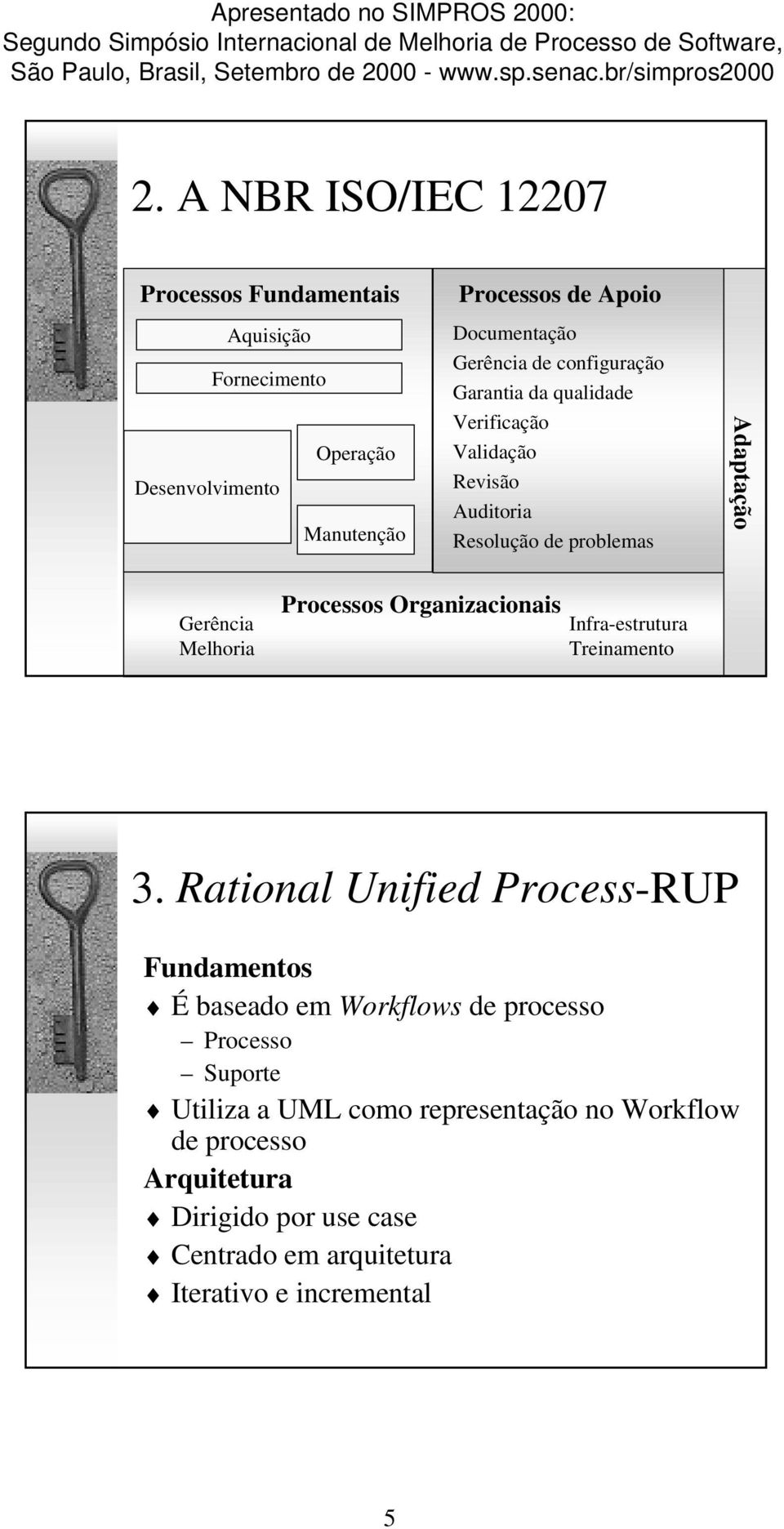 Processos Organizacionais Infra-estrutura Treinamento 3.