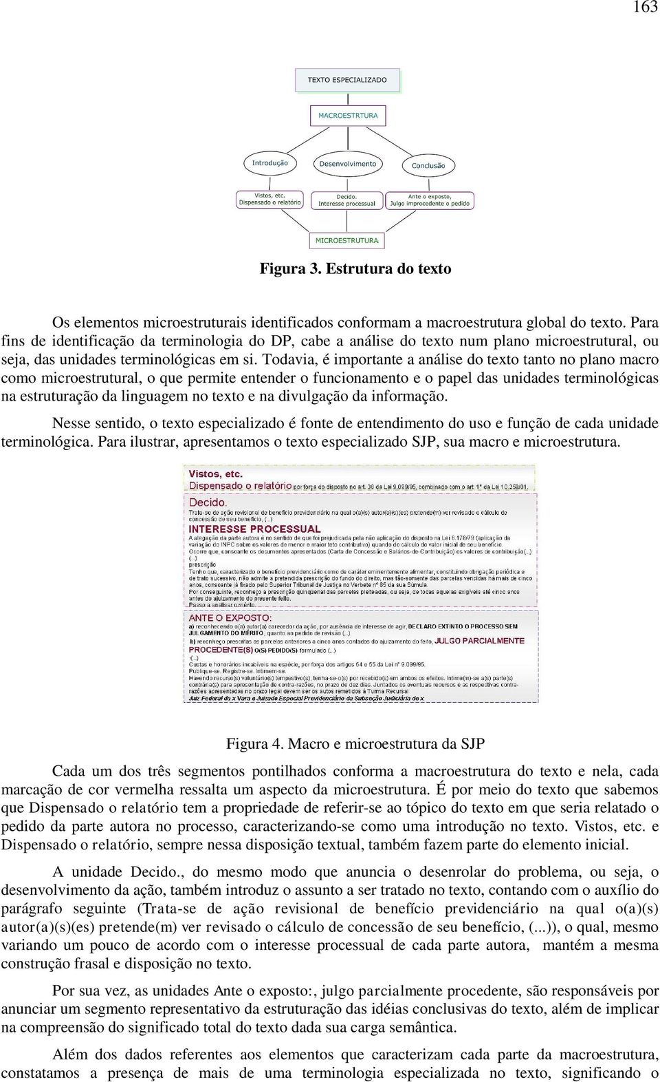 Todavia, é importante a análise do texto tanto no plano macro como microestrutural, o que permite entender o funcionamento e o papel das unidades terminológicas na estruturação da linguagem no texto