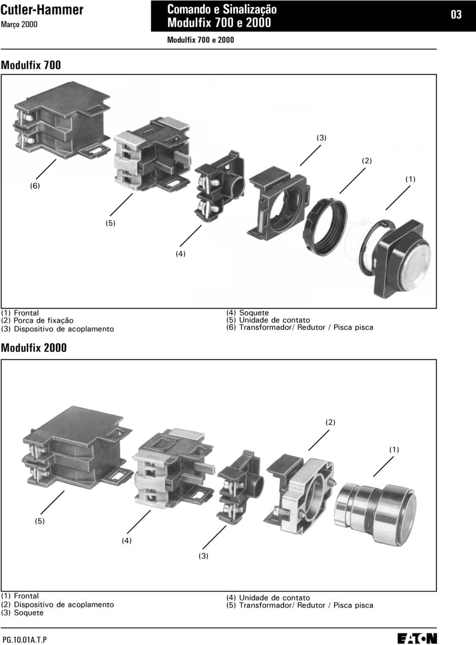 (6) Transfrmadr/ Redutr / Pisca pisca Mdulfi 2 (2) (1) (5) (4) (3) (1) Frntal (2)