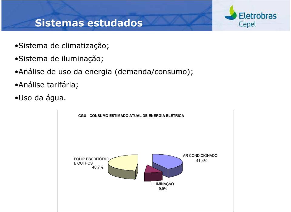 tarifária; Uso da água.