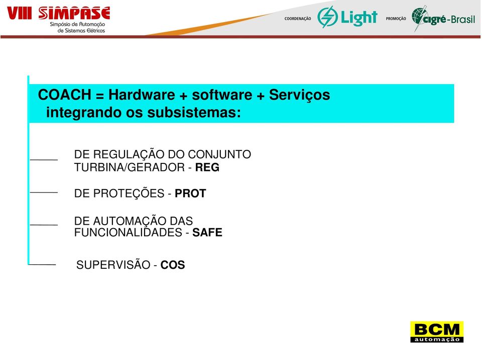 CONJUNTO TURBINA/GERADOR - REG DE PROTEÇÕES -