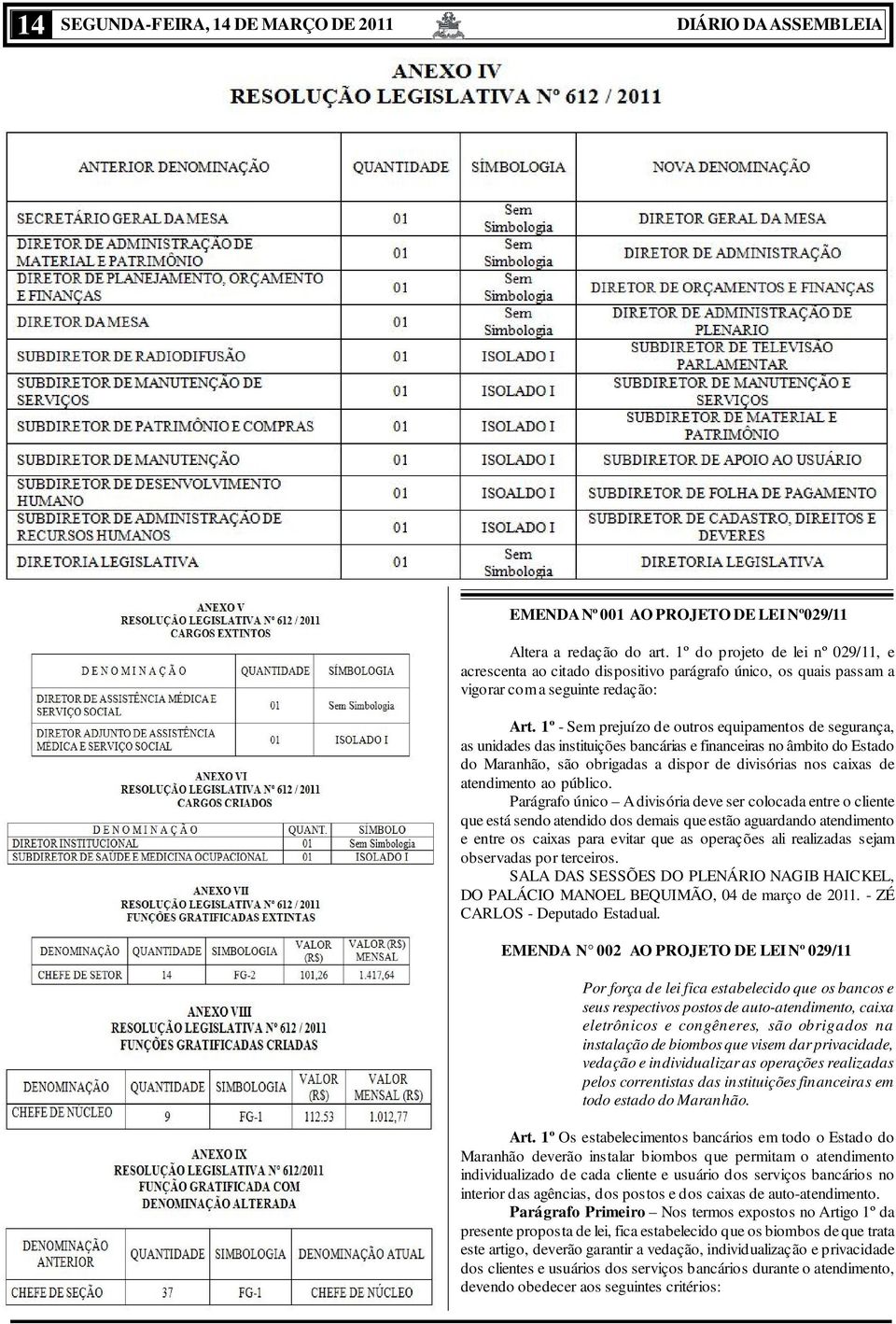 1º - Sem prejuízo de outros equipamentos de segurança, as unidades das instituições bancárias e financeiras no âmbito do Estado do Maranhão, são obrigadas a dispor de divisórias nos caixas de