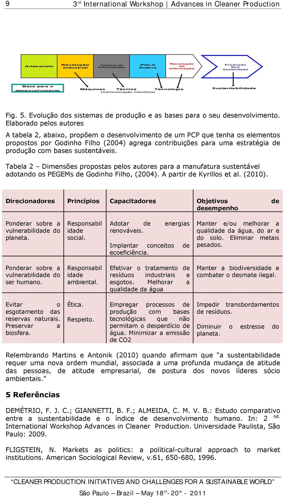 Elaborado pelos autores A tabela 2, abaixo, propõem o desenvolvimento de um PCP que tenha os elementos propostos por Godinho Filho (2004) agrega contribuições para uma estratégia de produção com