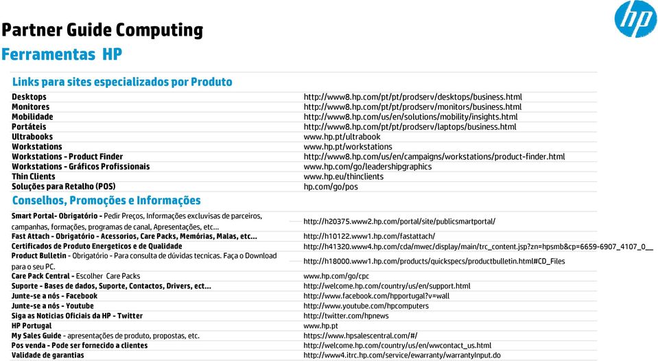 programas de canal, Apresentações, etc Fast Attach - Obrigatório - Acessorios, Care Packs, Memórias, Malas, etc.