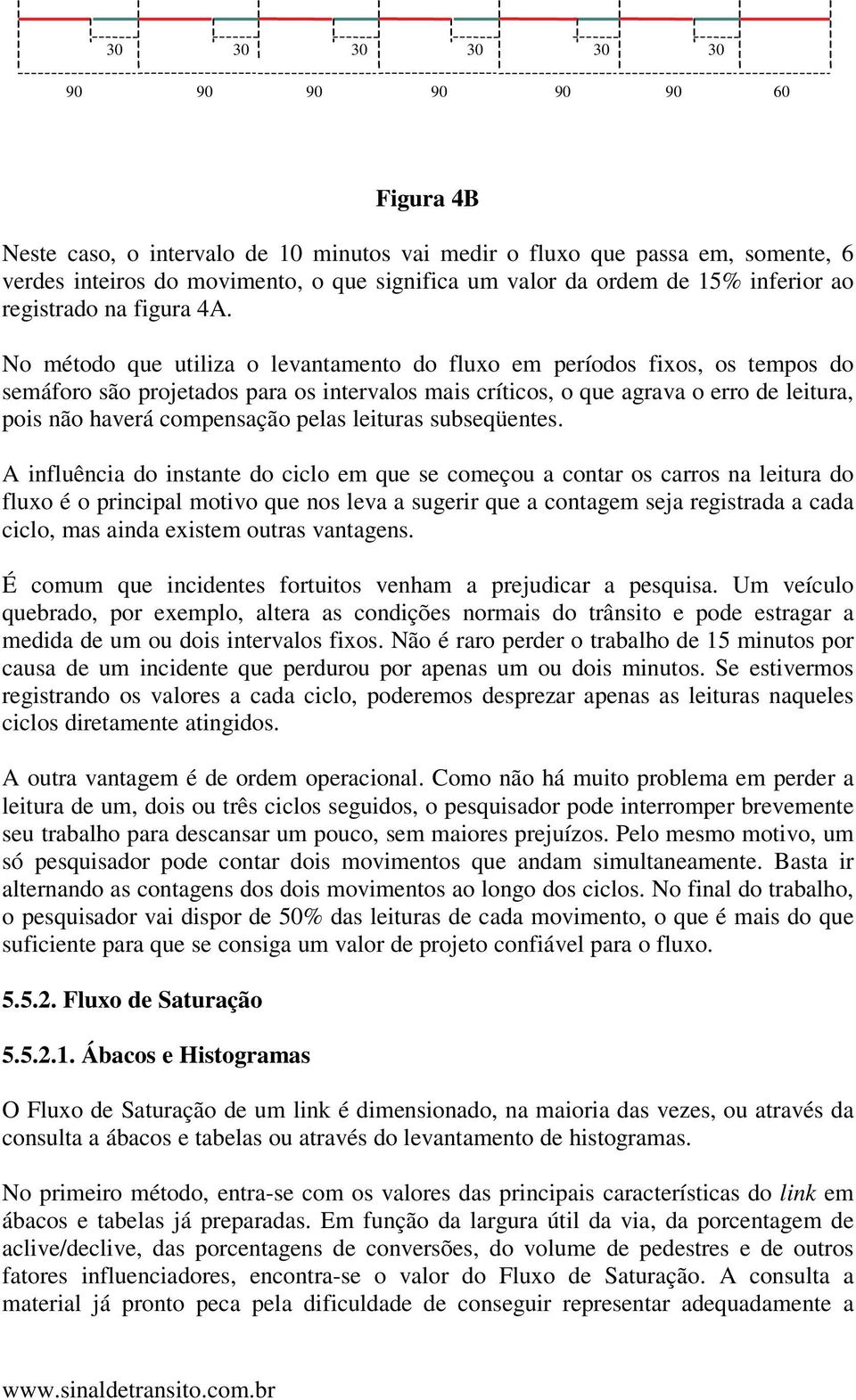 No método que utiliza o levantamento do fluxo em períodos fixos, os tempos do semáforo são projetados para os intervalos mais críticos, o que agrava o erro de leitura, pois não haverá compensação