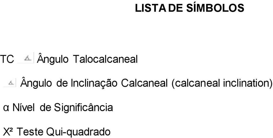 Calcaneal (calcaneal inclination) α