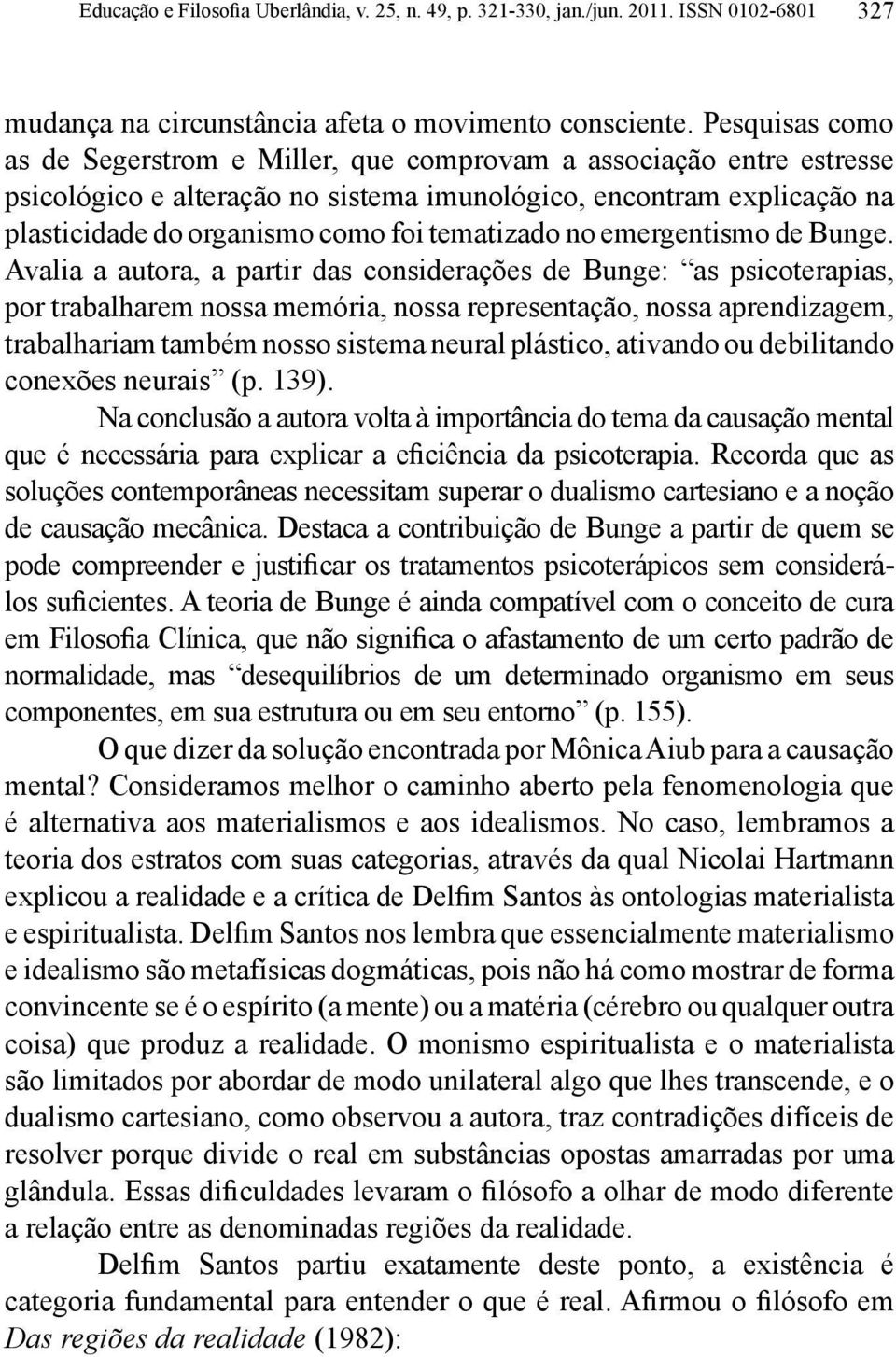 tematizado no emergentismo de Bunge.